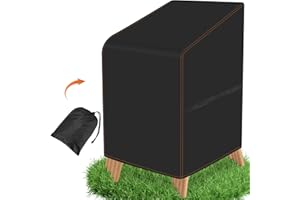 AZYVUM Pokrowiec na krzesła ogrodowe 210D Oxford, pokrowiec ochronny na krzesła ogrodowe, wodoszczelny, odporny na zimę, pokrowiec ochronny na krzesła układane w stos, ze sznurkiem do ściągania,