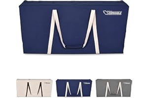 GoSports Étui de Transport en Toile de Cornhole | Qualité Professionnelle 1,2 x 6,1 m | Choisissez Entre Les Couleurs Bleu Marine, Gris et Naturel
