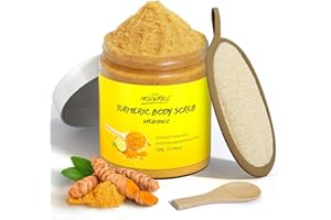 POP MODERN.C Gommage Corporel au Curcuma et Vitamine C, Gommage Exfoliant, Améliore les Taches Brunes et Acné, Nettoyage en Profondeur, Lisser la peau et Eclaircir le Teint, Soins du Corps pour Hommes et Femmes