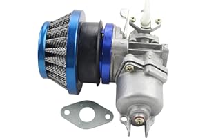 GOOFIT Carburateur tuning avec filtre à air Remplacement pour 2 temps 47cc 49cc Carb Scooter Go Kart Moped Remplacement pour Mini Quad ATV dirt Pocket Bike Bleu