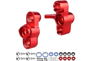 ALLINRC Aluminum Front Steering Blocks Steering Knuckle for Arrma 1/8 Kraton/Outcast/Notorious 6S BLX Upgrades Parts,Replace AR330505 (Red)