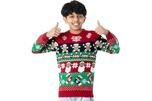 NOROZE Garçons Fille Unisexe Noël 3D Pull Enfants Xams Pullover Pull-Over Père Noël Bonhomme de Neige Renne Manchot