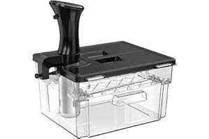 VIHOOM Sous Vide Behälter mit Deckel Sous Vide Container mit Rack 11L für Sous Vide Stick Garer Mehrere Marken Geeignet Multifunktionaler Doppeltür Durchsichtig Polycarbonat Frei von BPA