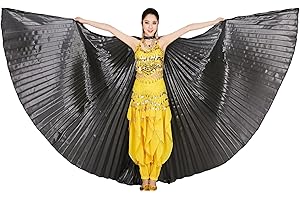 MUNAFIE Alas de Isis unisex para adultos, para danza del vientre, capa con bastones, disfraz de danza del vientre, disfraz de mujer para carnaval, cosplay, fiesta