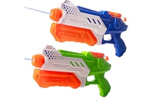 YIYAYOO 2pcs Water Gun Powerful Water Pistol for Kids 33ft Long Range Water Blaster Super Soaker Water Gun, Summer Outdoor Beach Pool Watergun Shooter Water Squirter Toys for Kids Adults