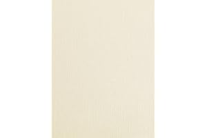 Syntego Lot de 50 feuilles Ivoire pâle Silkweave Carte texture lin brodé 250 g/m² A4 (A4C2) (50, Ivoire pâle)
