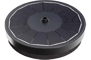 Blagdon Liberty Solar Floating Fountain Pump for Small Ponds, Water Features, Bird Baths, with Crystal Glass Panel, Five Fountain Displays, All Fittings Included, Max Flow Rate 180 LTR/hr, 2.2 Watts