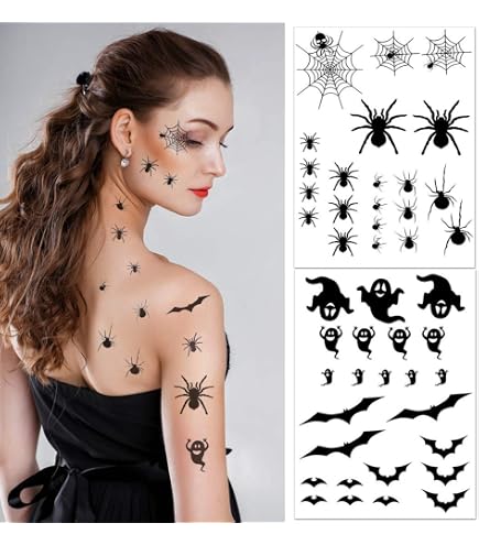 144 Tatuaggi Temporanei Di Halloween Per Bambini - Confezione Da 12 Fogli - Perfetti Per Festine, Bomboniere E Calze Della Befana - 5