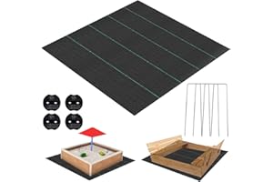 FORMIZON Weed Control Fleece, 2 x 2 m Sandpit Fleece for Children, Sandpit Underlay, Breathable, Tear-Resistant for Children, Sandpit, Prevents Weed Growth