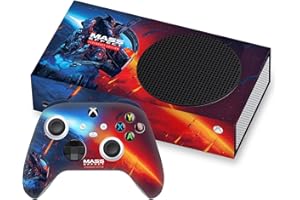Head Case Designs Offizielle Zugelassen EA Bioware Mass Effect Schlüsselkunst Legendäre Grafiken Matte Vinyl Haut Gaming Aufkleber Abziehbild kompatibel mit Xbox Series S Console and Controller Bundle