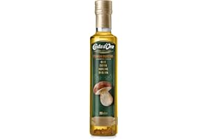 Costa d'Oro - Olio aromatizzato ai funghi porcini, 250 ml. Olio Extravergine di oliva estratto a freddo, ideale a crudo su carni grigliate. Bottiglia da 25 cl.
