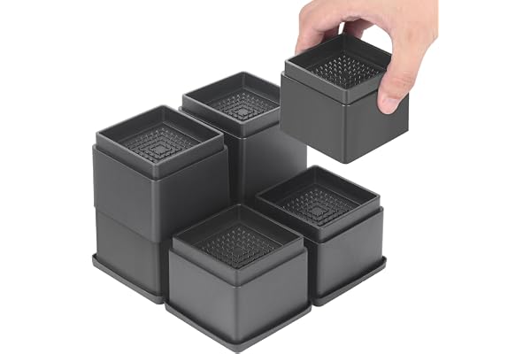 Coptiner Set med 8 justerbara och stapelbara möbelhöjare, 5 cm, 10 cm, 15 cm, lyfthöjd för bord, stol, soffa, stöd upp till 5 000 kg (2 tum)