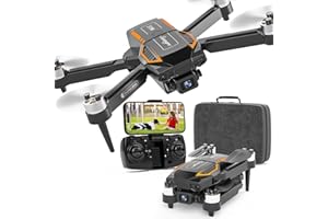 SUANGRC F198 Drone avec Caméra 720P HD, Objectif Ajustable à 90°, Drone FPV Pliable Pour Adultes Débutants, APP WiFi, 3D Flip, Auto Hold, Optical Flow Positioning, Waypoint Flight