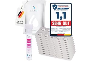 smardy 120 snabbtesttabletter för pool och spa, pH och fritt klor DPD1 | Med provrör och fenolrött, för poolvatten, jacuzzi, brunn och dricksvatten, tillverkad i Tyskland