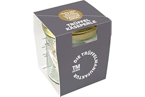 Die Trüffelmanufaktur - 6 x Feinkost Trüffel Perle, Reibekäse mit echtem schwarzem Trüffel, mild nussiger Hartkäse für Feinschmecker und Gourmets, Packung á 60 g