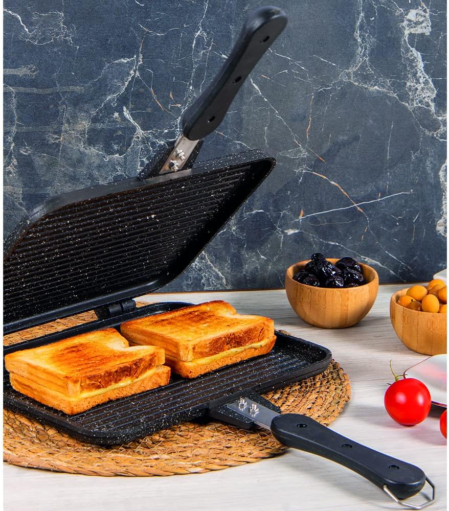 Stevig Usta Tostçu Granit Döküm Ocak Üstü El Tost Makinesi ST-101 | Çıkarılabilen plakaları temizliğinizde kolaylık sağlayacaktır.