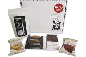 GIFTY MCGIFT PLACE Coffee Gift Hamper - Chimney Fire Coffee, Toffee Waffles, Millionaires Shortbread, Borders Biscuits