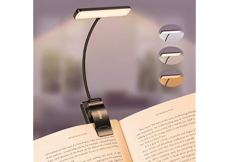 Gritin 19 LED Luce per Lettura Libri a Letto, Ricaricabile con Clip | 3 Temperature di Colore per Gli Occhi, Dimmerabile Senza Livelli,…