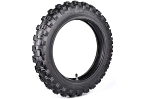 Wingsmoto Pneu Knobby 2.50-10 (Jante 10"), Type de Chambre Avant/arrière, modèle de Motocross sur Route + Chambre à air correspondante (TR6)