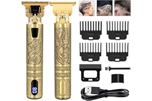 CIBITA Tagliacapelli Uomo Professionale, Rasoio Elettrico Barba e Capelli, Macchinetta Barba Uomo con LCD Schermo Digitale, Rasoio Elettrico Corpo Senza Fili, 0mm Trimmer Barba Kit per Adulti e Bambini