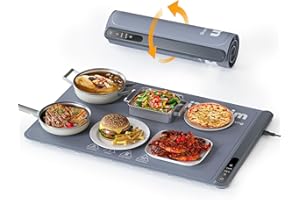 ANIFRIM Extra Large Food Warming Tray with Adjustable Temperature Control, Electric Server Warmer Mat, Hot Plate for Buffets, Restaurants, House Parties, Party Events (24" x 16") - Gray