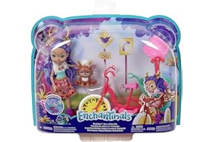 Enchantimals Muñeca Danessa Deer y su Mascota Sprint en Bicicleta (Mattel GJX30)