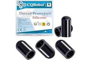 CQRobot Tappi terminali in Silicone 50Pezzi Nero Protezioni per Filettature Rotondi Flessibile Viti Post Bullone Tappo Coprivite Protezione Filettatura Diametro 8mm,per Cavi Elettrici,Mobili,Tubi