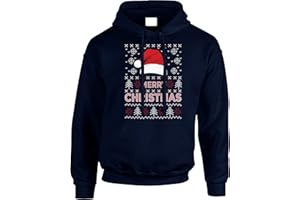 GIFT HUB Merry Christmas Santa Hat Tree Mens Kids Hoodie Jumper Xmas Santa Hat Pullover Hood Present Adults Unisex Santa Celebration Gift