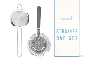 barmate Cocktail Strainer, Barsieb aus Edelstahl passend auf alle Shaker, hochwertiges Barzubehör