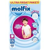 Molfix K&uuml;lot Bez 5 Beden Junior Ultra Fırsat Paketi 68 Adet