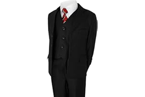 RAGEIT LOTMART Boys 5 Piece Suit Wedding Party Jacket Trousers Tie Waistcoat Shirt