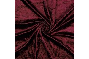 VmG-Store Tessuto in velluto pannato, 2 m x 145 cm, da cucire, non al metro, lucido, per tende, costumi, vestiti, tovaglia, tessuto decorativo (031 bordeaux)