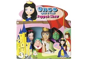 Leomark Marionnettes à Mains pour Les Enfants - 4 Contes de fées -Jouet créatif pour Filles et garçons, Théâtre de poupées, Spectacle, Jeu de Rôle, Grand et coloré (Blanche-Neige)
