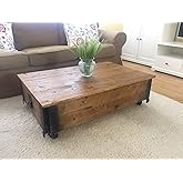 Table Basse Coffre En Bois Massif Uncle Joe's – Vintage Chic Et Shabby – 65x40cm