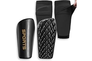 LPONJAR Schienbeinschoner Kinder Herren Fussball - Anti-Rutsch-Ärmeln mit Optimierter Einstecktasche - für Jungen und Mädchen - Schienbeinschützer Fußball zum Einschieben