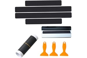 KYNLE 6 Pezzi Adesivi per Soglia Auto, Protezione per Soglia Portiera Auto,Adesivo per Portiera Auto, da Sulla Maggior Parte Delle Soglie Delle Portiere E Dei Bauli (Nero)