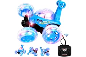 HERBYD Remote Control Cars for Kids, 360 Flips Large Remote Control Car, Marvel Toys Age 3-12 Rc Car Stunt Cars Wheel Lights Rc Car, Christmas Birthday Gift Boy Girls(Blue)