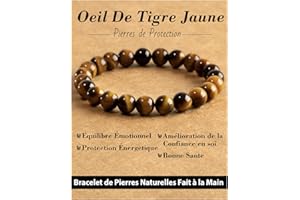 Landorilo Bracelet Femme Pierre Naturelle Lithotherapie Fait Main de 8 mm, Bracelets Élastique de Yoga en Pierres Semi Précieuse, Cadeaux de Bijoux Créatifs