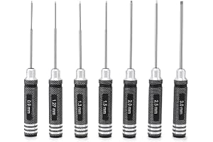 QWORK® 7 st sexkantsskruvdragarsats, RC-verktygssats, för helikopter multirotormodeller, RC bil båt drönare, 0,9 mm 1,27 mm 1