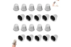 CAILIYA Caili 20pcs Vintage Style Metal Thimbles Sewing Dressmaking Thimble Needle Grip Silver