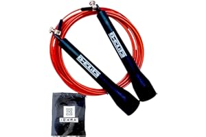 D-ELIT3 Comba CrossFit Profesional, Cuerda de Saltar Profesional, Comba Fitness, Comba de Saltar, Cable de Acero 3m Ajustable con Recubrimiento, Incluye Bolsa