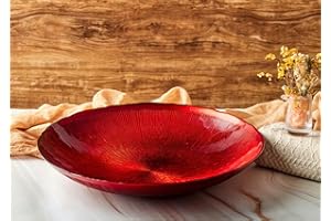 Anton Studio Designs - Crimson Comet Bowl - Eye-Catching Decorative Bowl