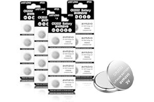 avmzvo CR2032, 3 V, 16 litowych baterii guzikowych CR 2032, 16 szt. (5 lat ) (2032-16p)