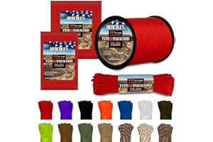 HERCULES 550 Paracord 4mm Type III 7 Strands Parachute Cord 15m / 30m / 75m / 300m Utility Rope for Crafting, DIY, Camping, Survival, Outdoor
