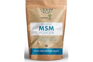 NATURES ROOT Nature’s Root MSM Powder 125g – Premium Plant-Based Sulphur – Pure Methylsulfonylmethane – No Additives – for Hair Skin Nails & Joints