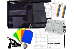RefStuff RefScorer RefSorganiser - Organizador de Datos de Equipo de árbitro de fútbol, Incluye Equipo: Tarjetas, Silbato, Tarjetas de Juego, Hojas de Partido, cordón, lápiz y Moneda