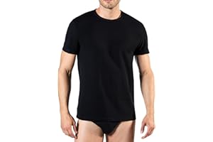 O-DAY Liabel 2 Maglie Termiche Uomo 100% Caldo Cotone Interlock Nuova Maglia Termica Uomo in Thermocotton Soffice e Vaporosa Maglia Intima Uomo Cotone Bianche o Nere S-XXL