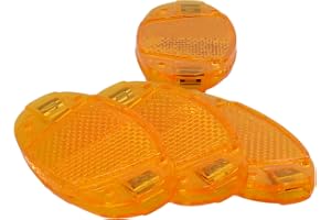 FISCHER 85400 Cykelreflex, Gul, 24 x 15 x 2 cm, Paket med 4