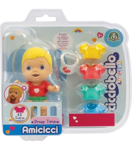 Amicicci Pipo Puppen – Interaktiv Mit Pipi-Funktion, Abnehmbarer Windel, 5 Figuren (Cicciolucas)
