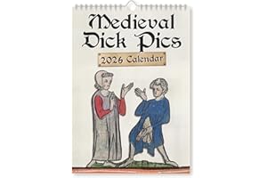 TWINSUN 2026 Calendar, Rude Calendar 2026 UK, Funny Medieval Pics Wall Calender 2026, 12 Monthly Wall Calendars Planner, Rude Gifts for Birthdays, Secret Santa Christmas Stocking
